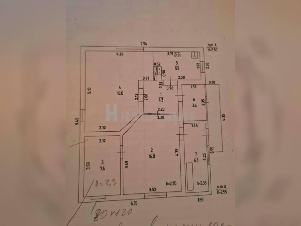 Кирпичный 1-этажный дом 60.9 м2 на участке 5 сот. ул. Красноармейская - фото 19